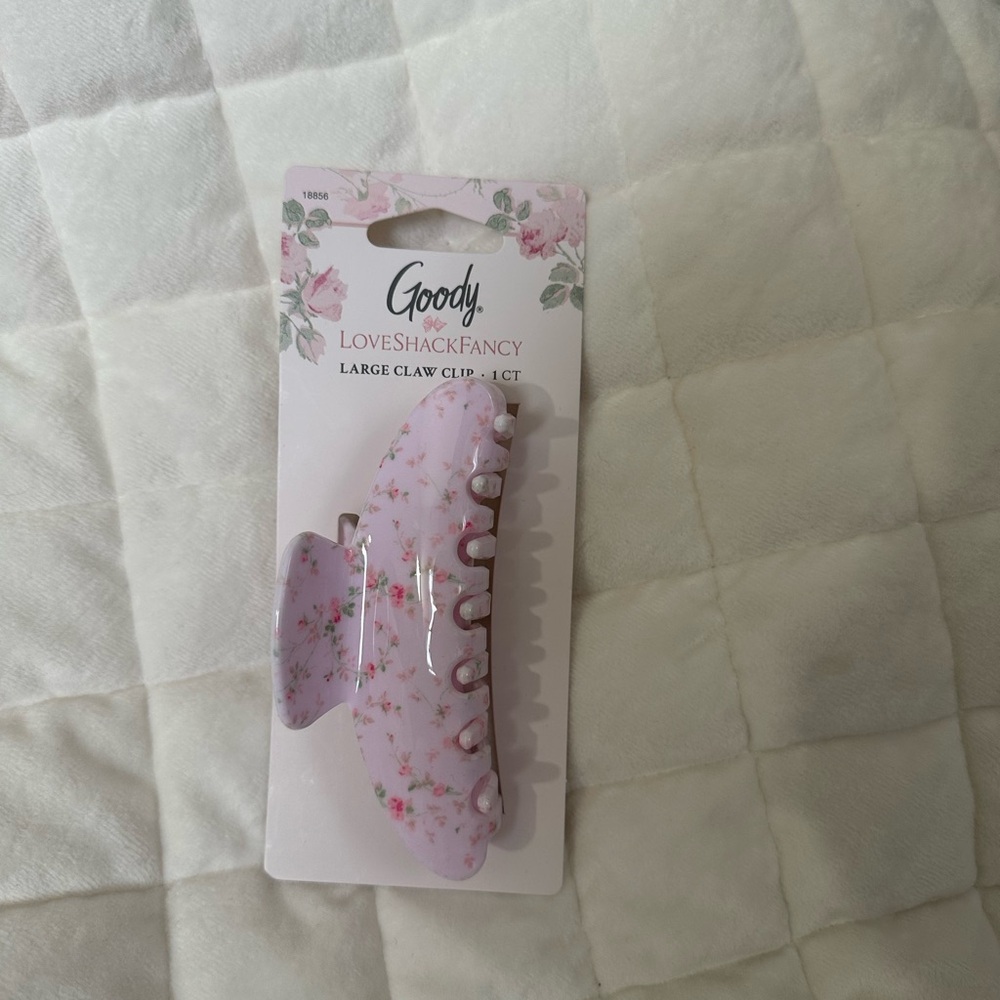GoodyxLoveShackFancy Pink Floral Large Claw Clip